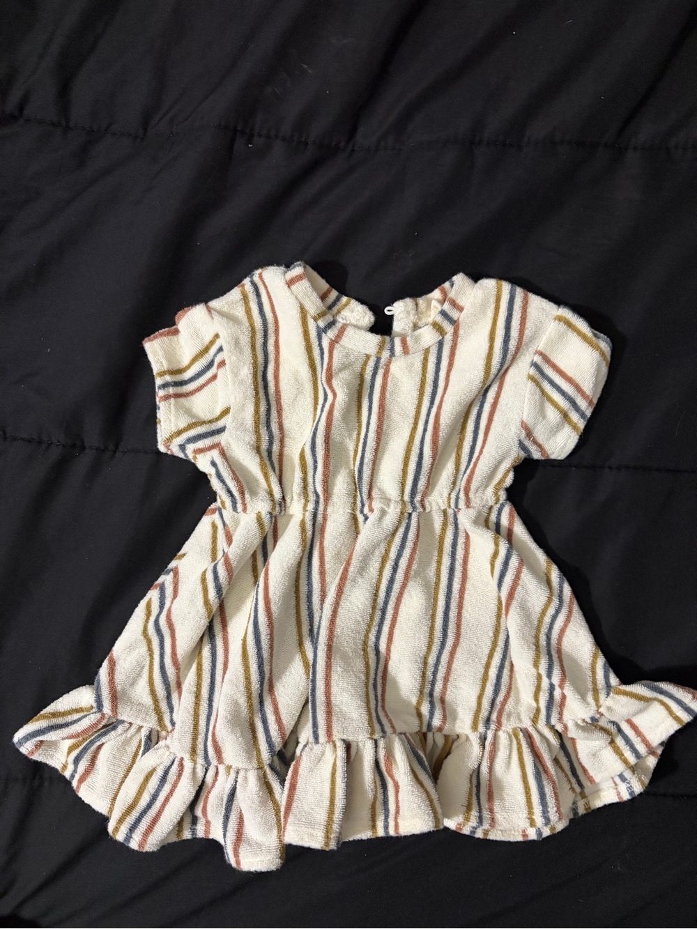 Quincy Mae Baby & Toddler Girls Organic Terry Retro Striped Dress